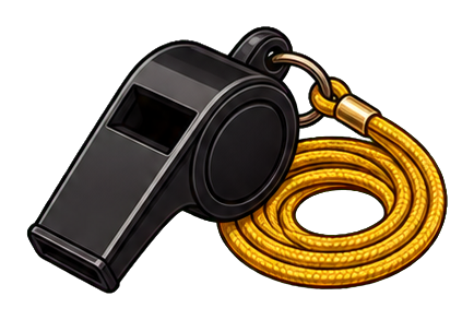Preview for Black Referee Whistle Sticker