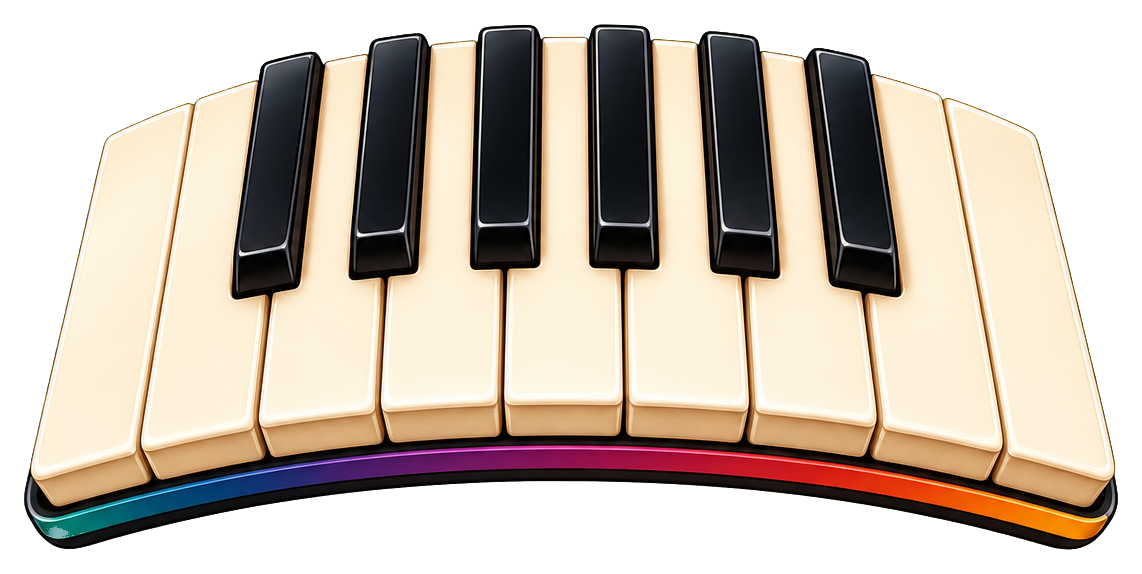 Preview for Piano Keys Sticker For Music Designs
