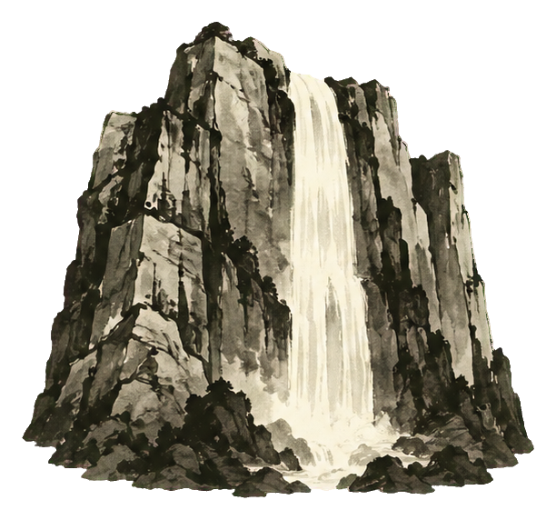 Preview for Ink Wash Mountains Waterfall Cliff