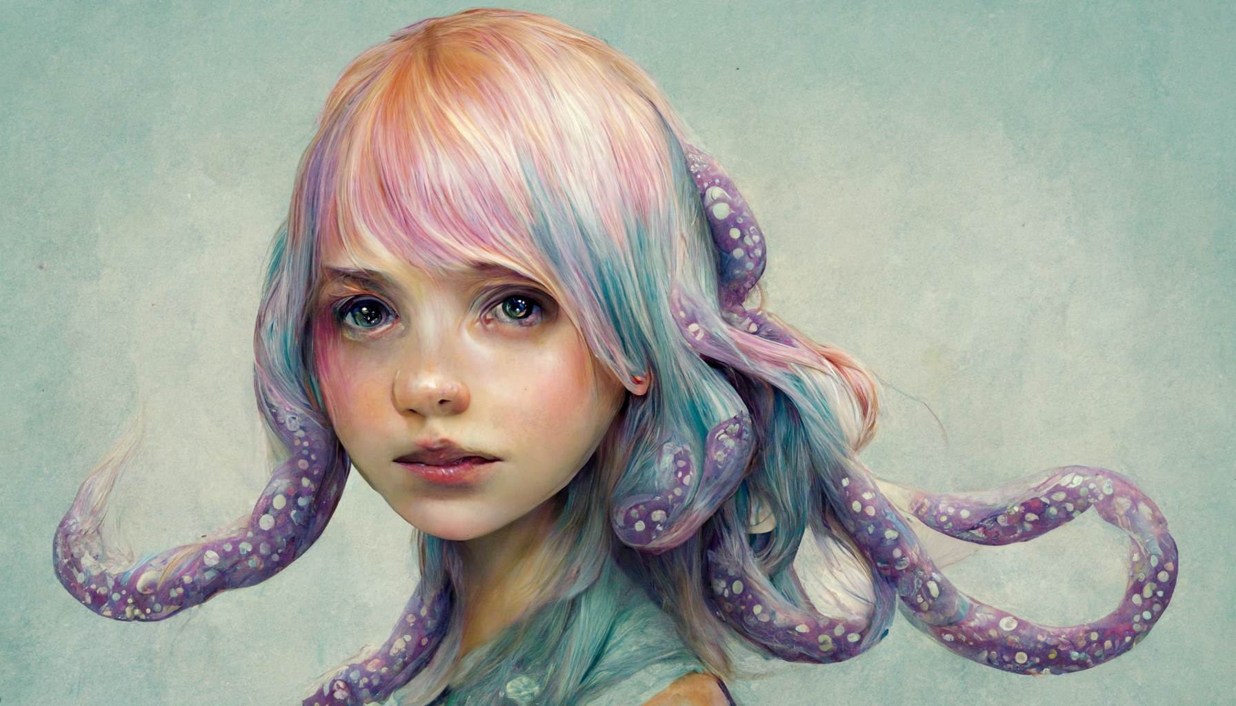 Preview for Surreal-octopus-hair-portrait-ai-images-background-2fa6f