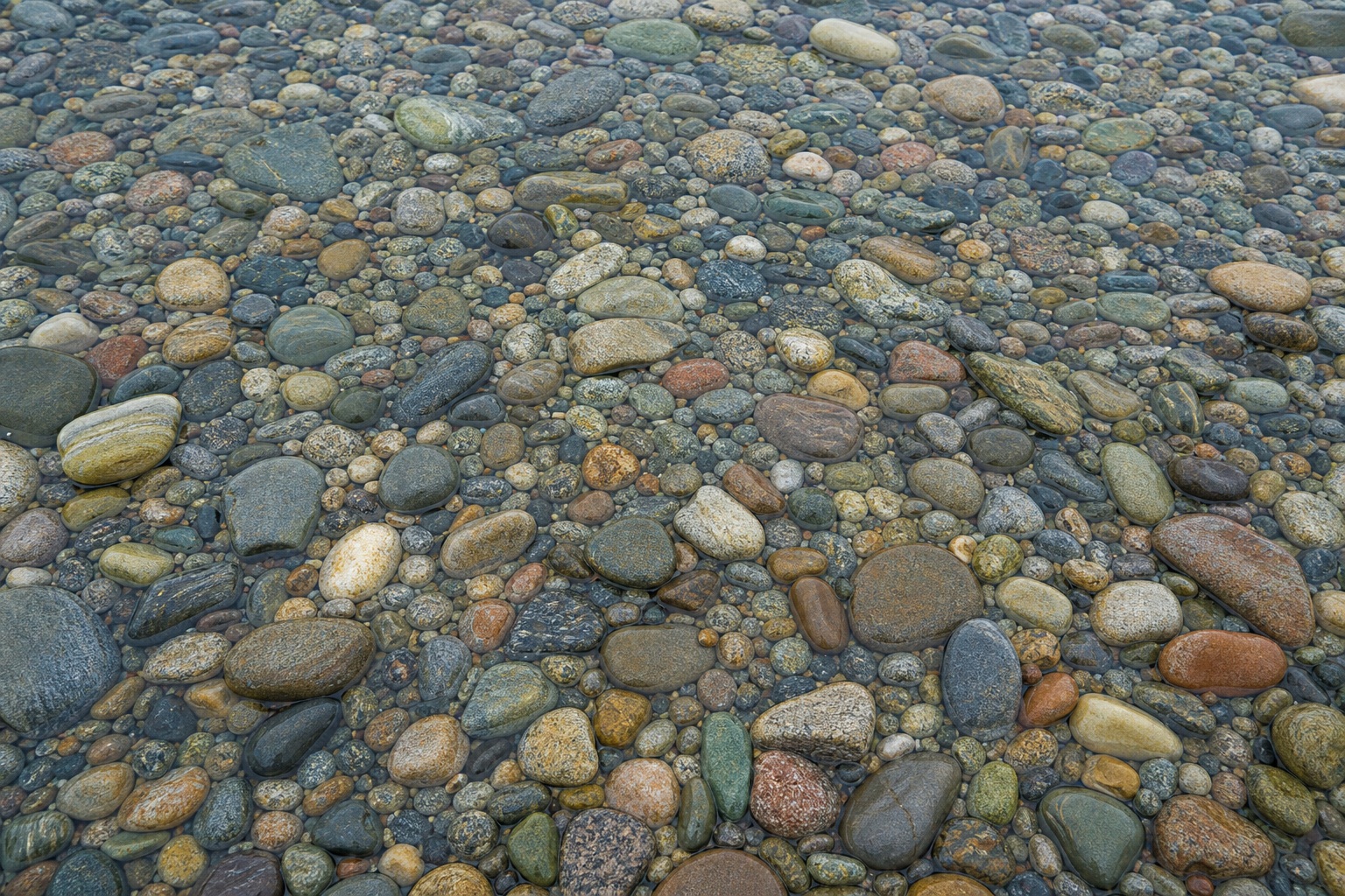 Preview for Submerged Clear Pebbles Stock Background
