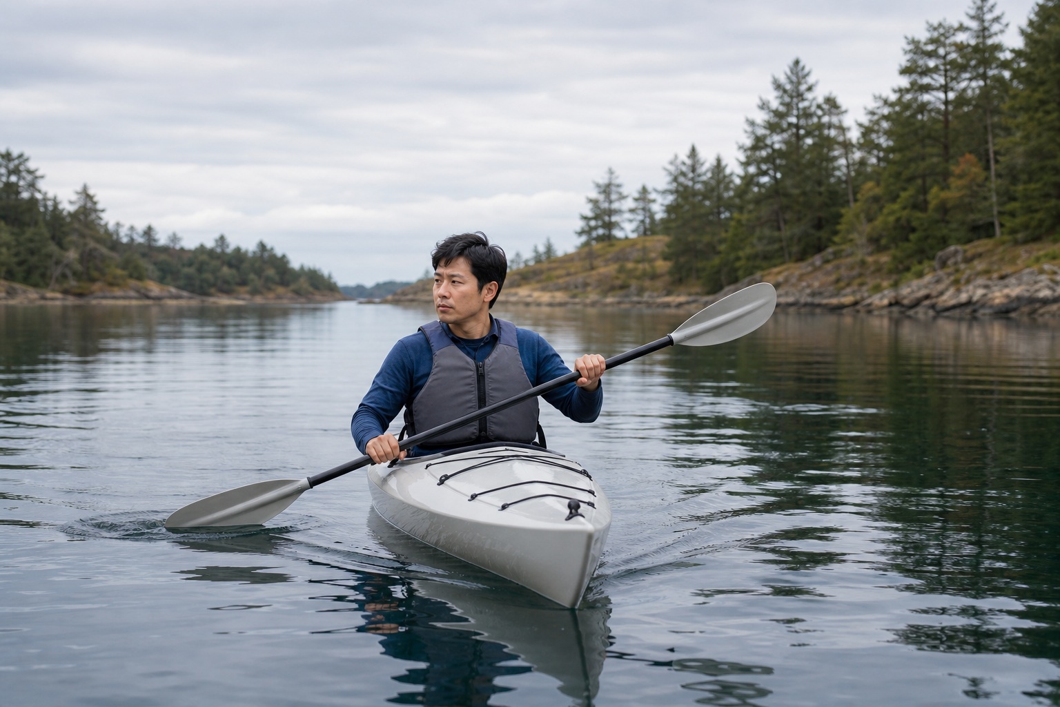Preview for Sheltered Inlet Kayak Stock Background