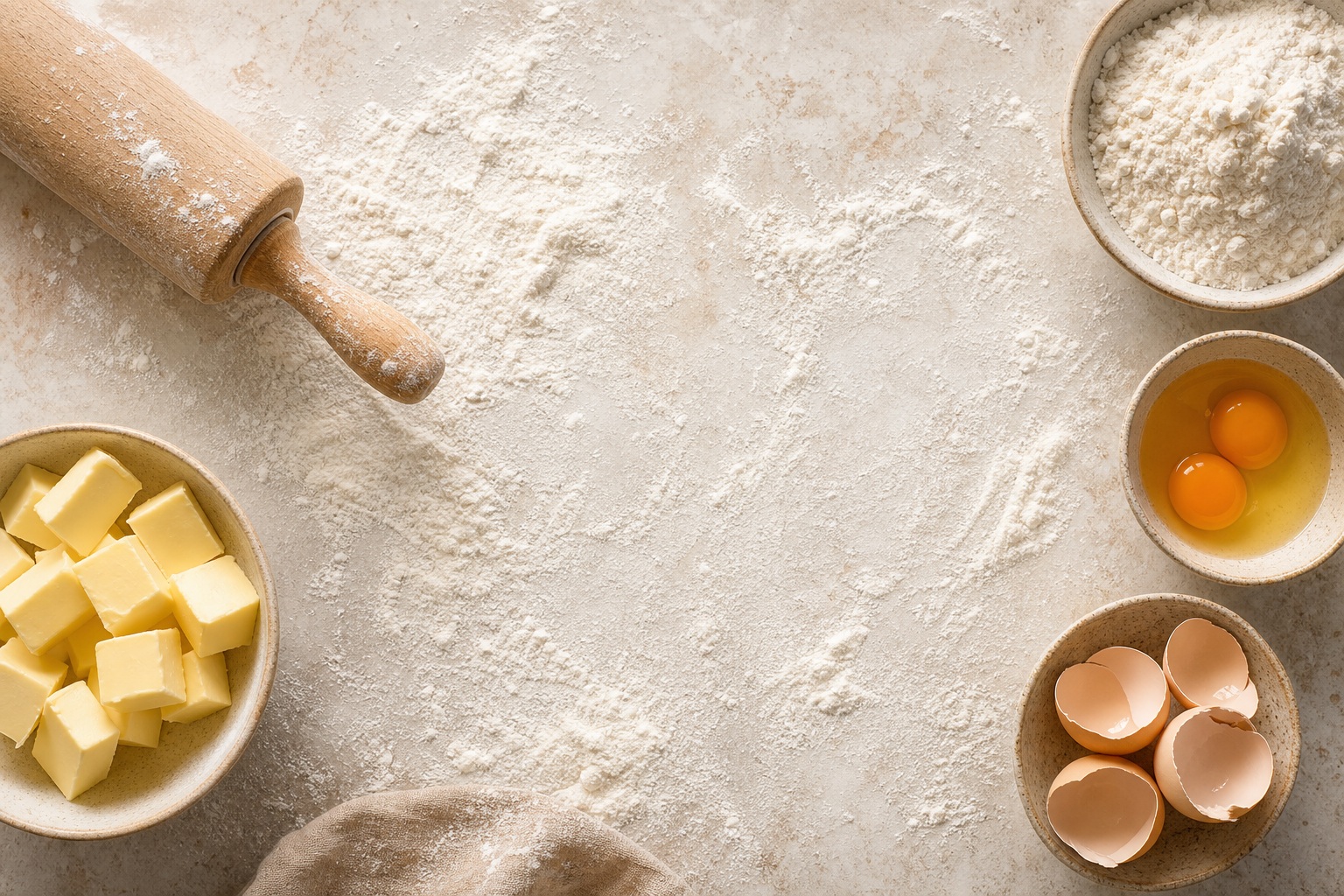 Preview for Baking Flour Surface Stock Background