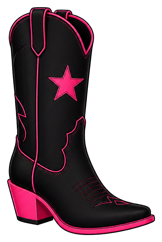 Preview for Pink Cowboy Boot Sticker