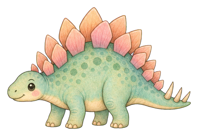 Preview for Kawaii Stegosaurus Sticker Graphic