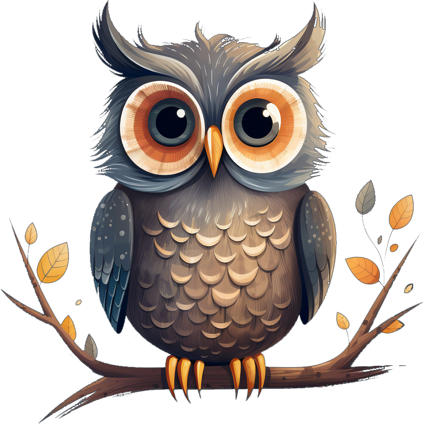 Preview for Cartoon-owl-branch-owls-sticker-399e1