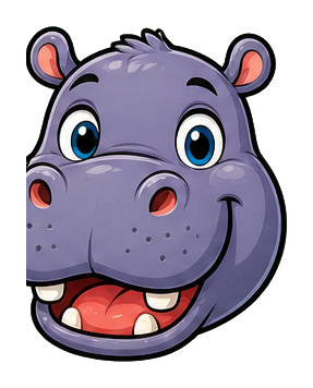 Preview for Hippo Face Sticker