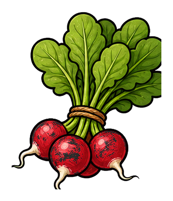 Preview for Radish Bunch Sticker For Food Designs