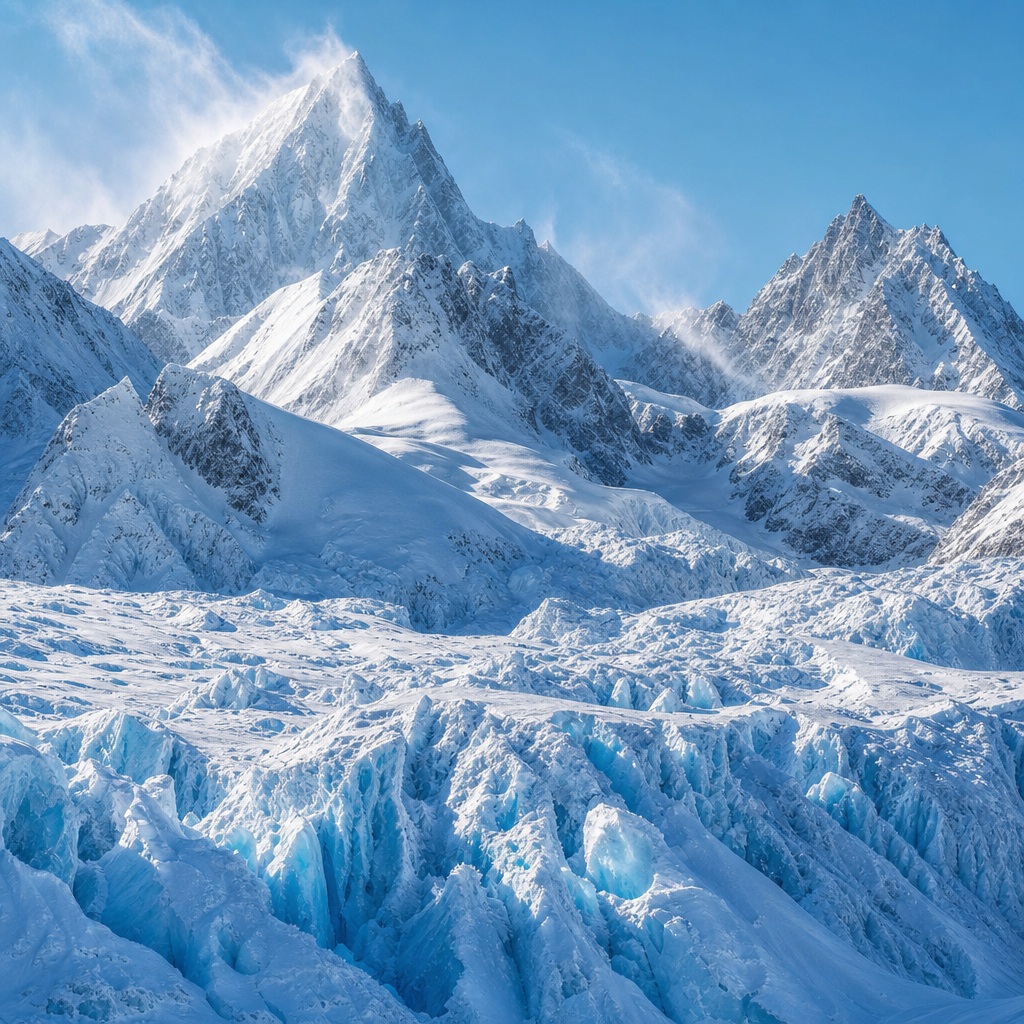 Preview for Arctic Glacier Mountains Stock Background
