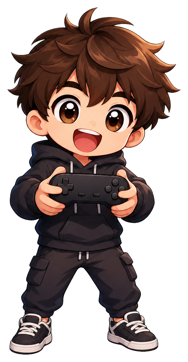 Preview for Chibi Gamer Sticker Graphic
