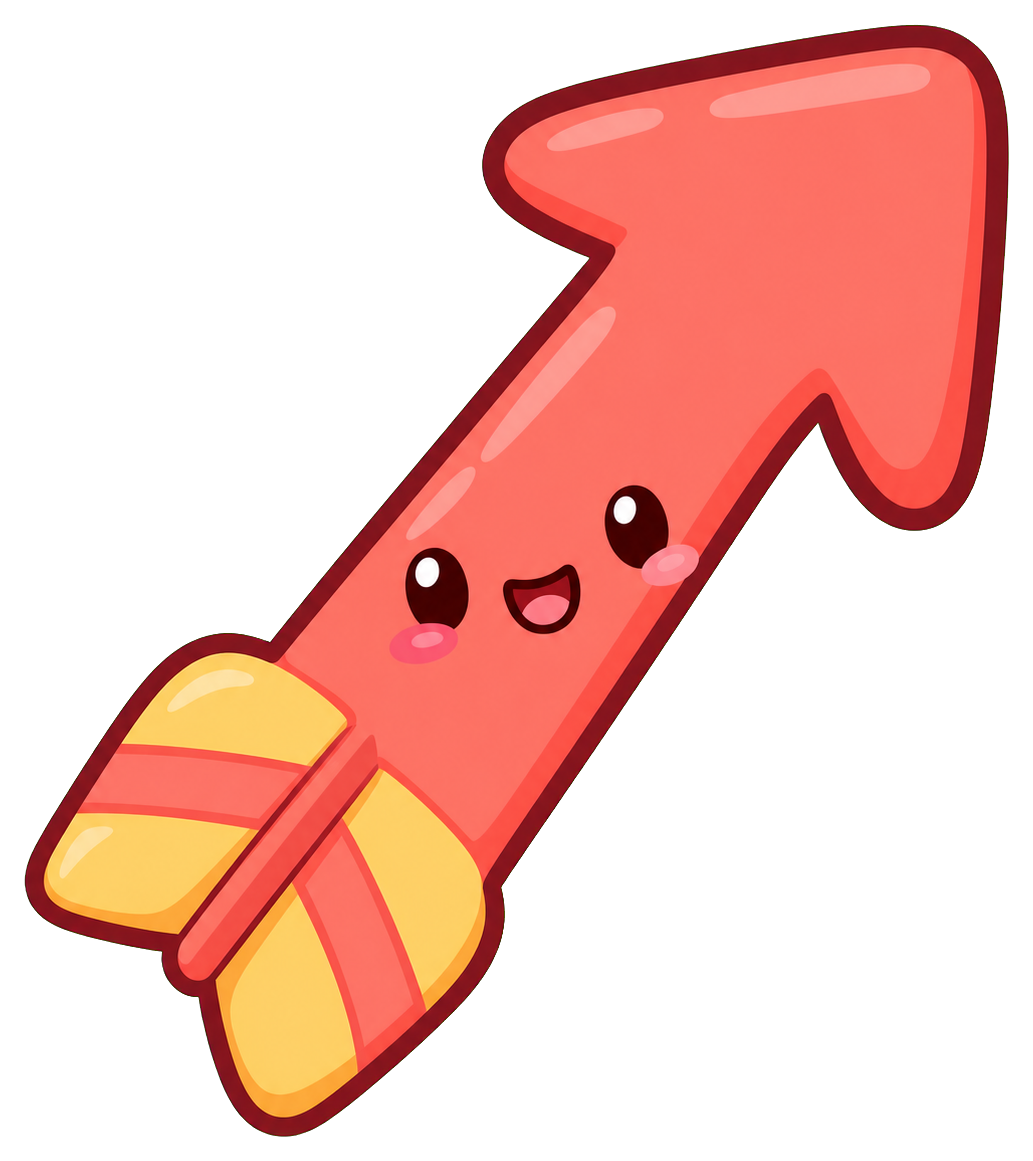 Preview for Cute Pink Up Arrow Sticker