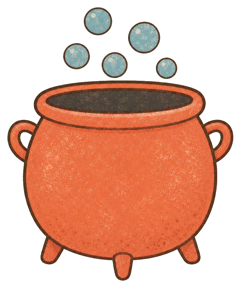 Preview for Coral Halloween Cauldron Sticker