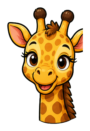 Preview for Giraffe Head Sticker For Animal Designs