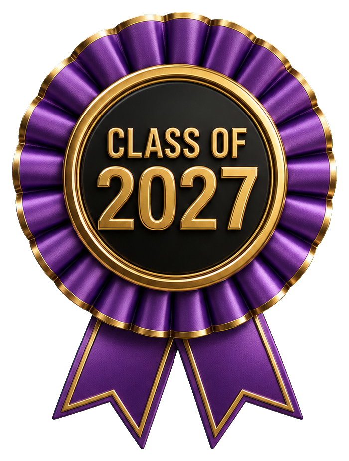 Preview for Class Of 2027 Purple Ribbon Sticker