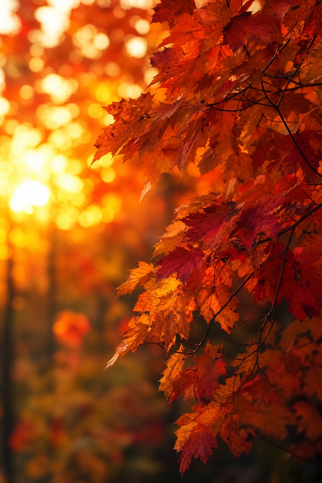 Preview for Vertical Fall Bokeh Background