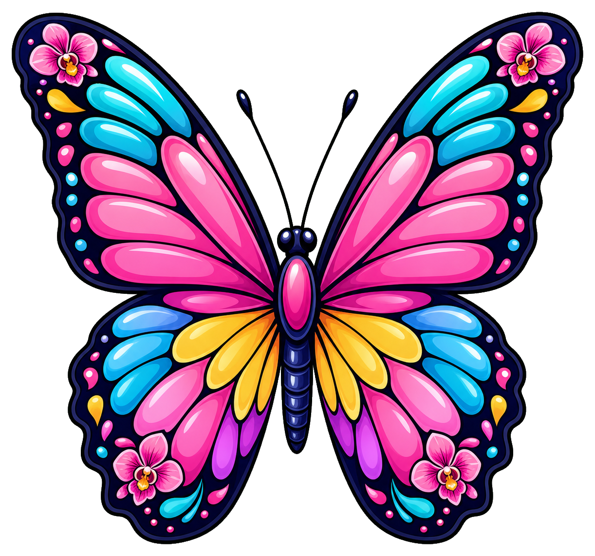Preview for Tropical Orchid Butterfly Sticker
