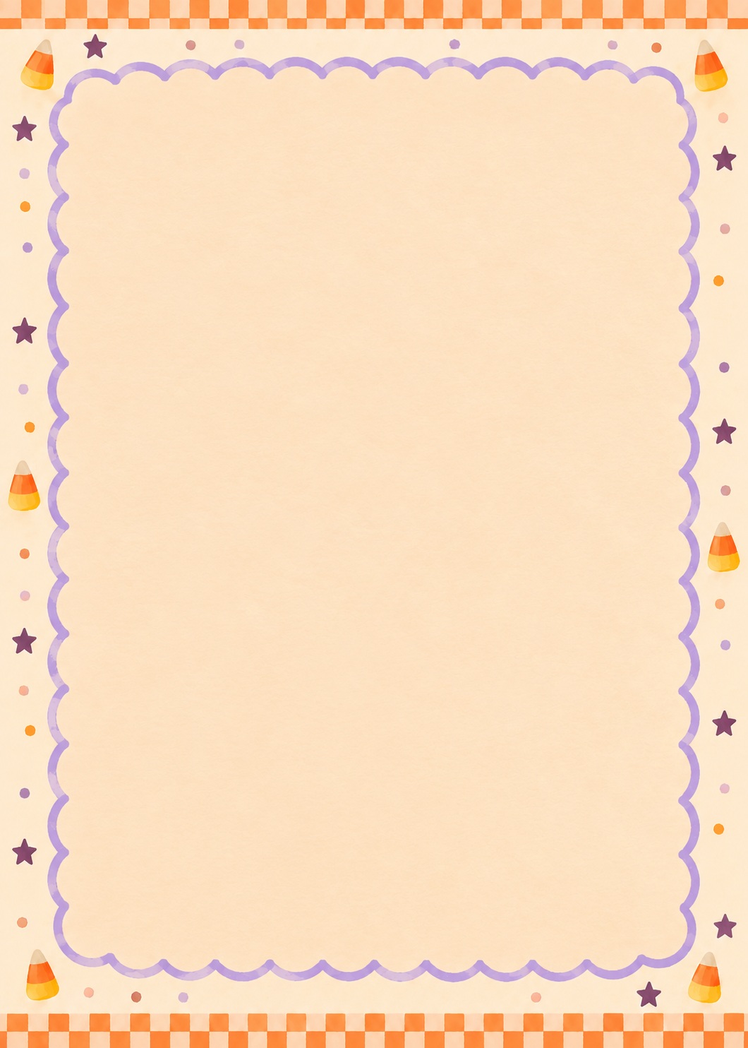 Preview for Cute Peach Halloween Invitation Border Background