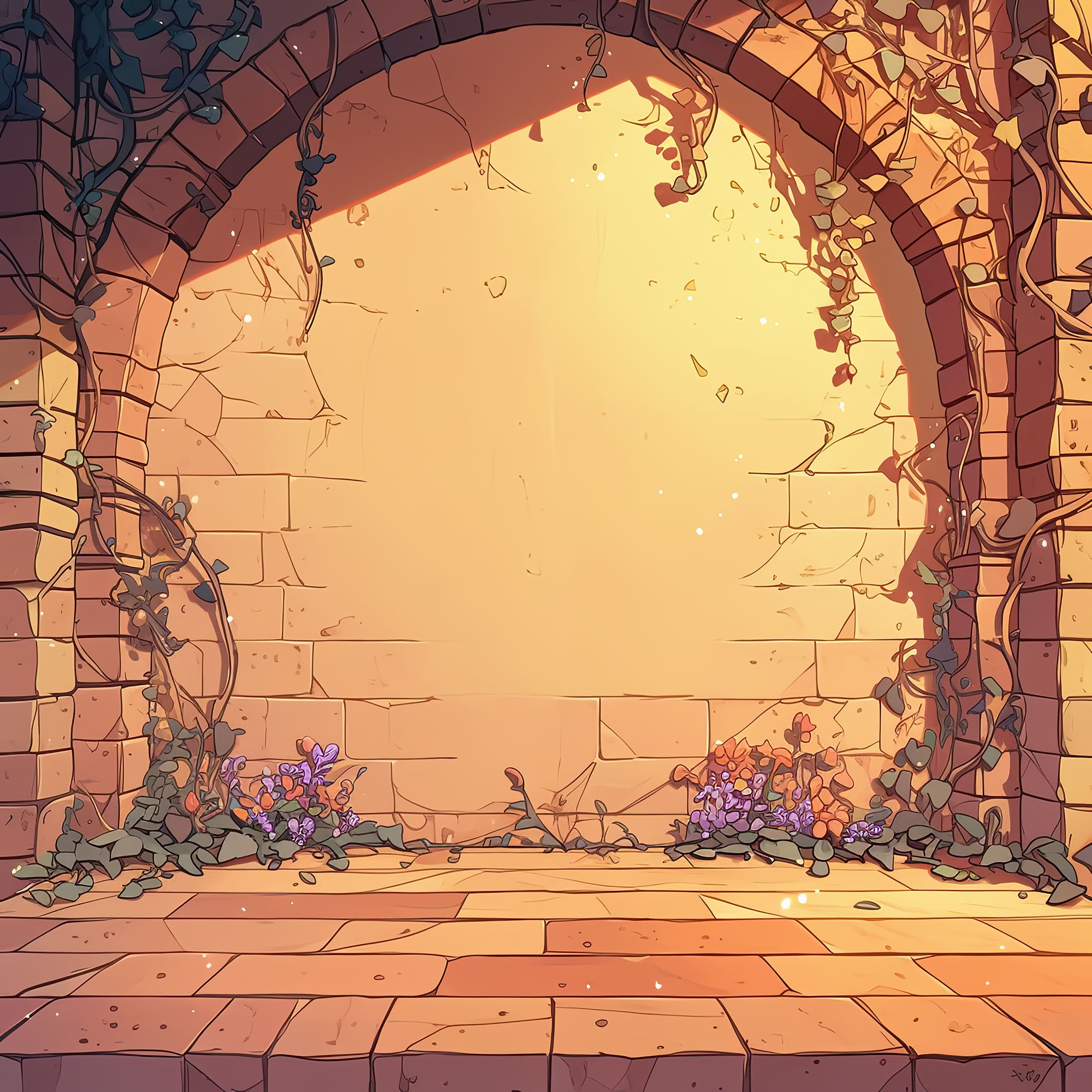 Preview for Ancient-archway-pixel-art-simple-backdrop-background-35b95