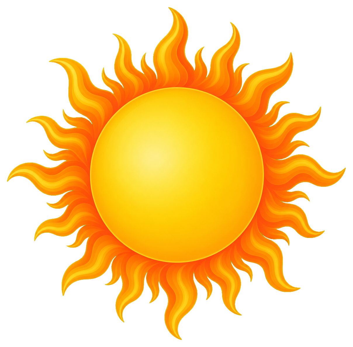 Preview for Blazing Cornerless Sun Sticker