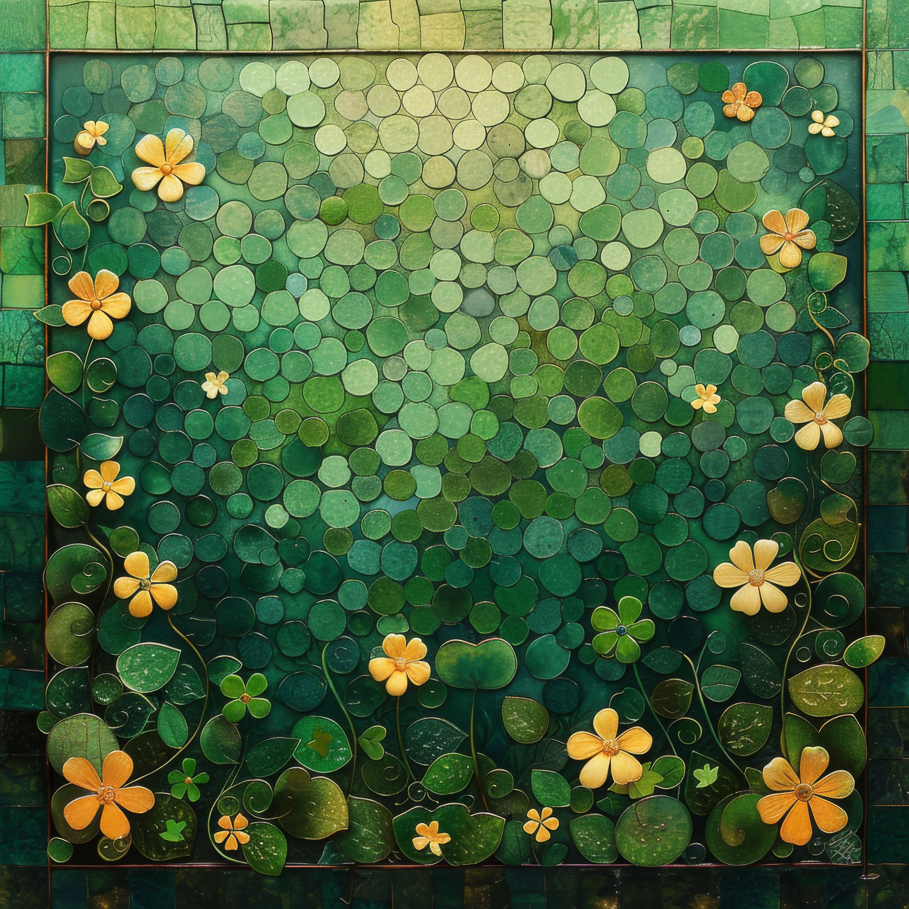 Preview for Mosaic-floral-art-template-st-patricks-background-4e602