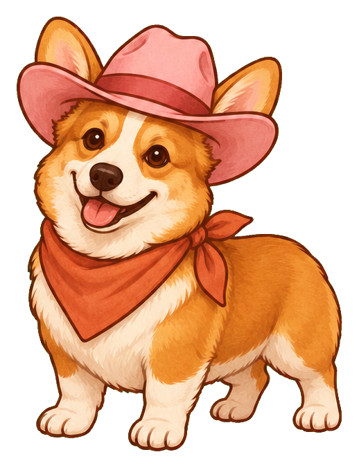 Preview for Corgi Cowgirl Pup