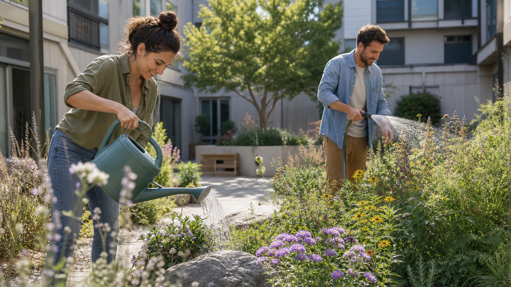 Preview for Courtyard Watering Community Garden Background