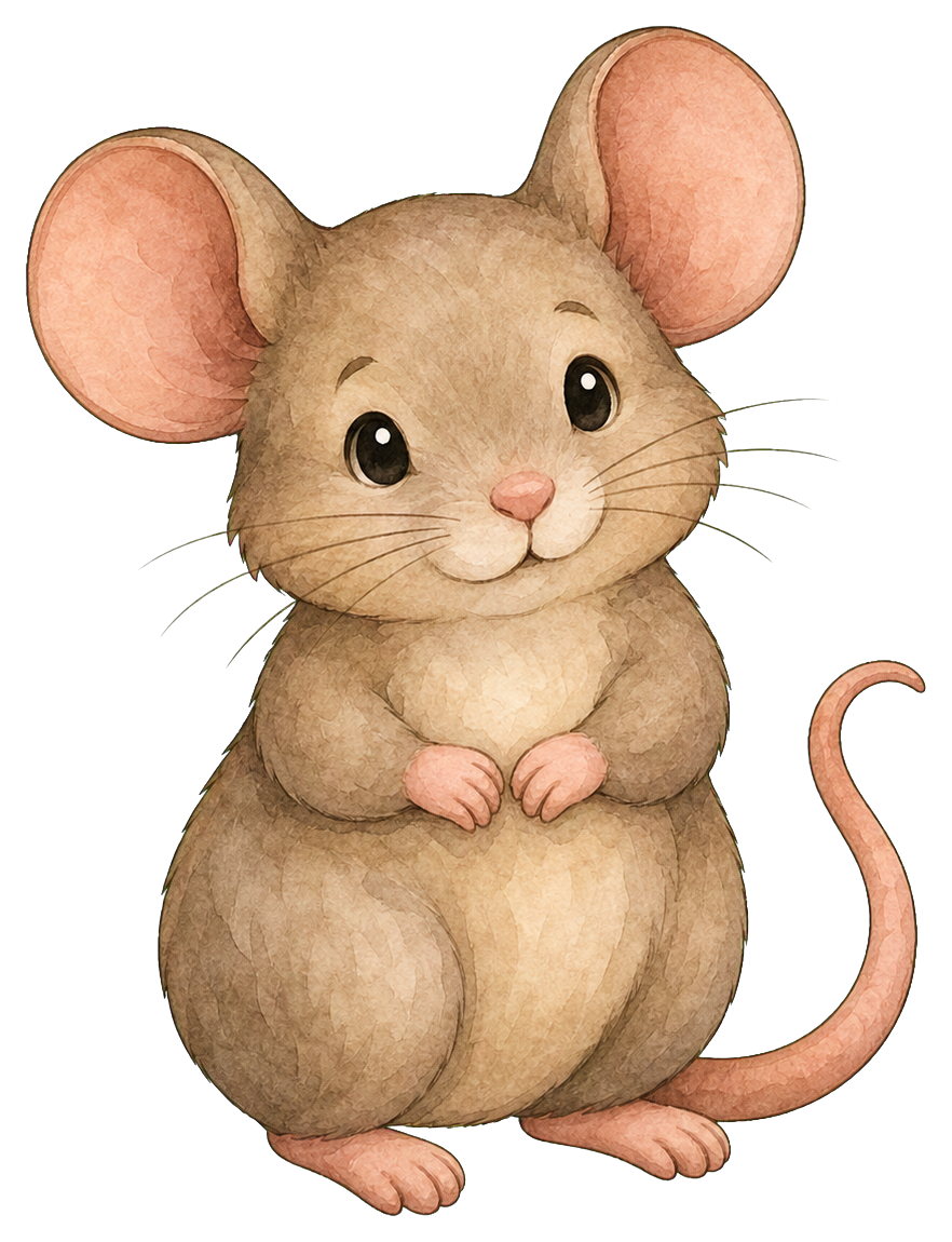Preview for Cute Watercolor Mouse Sticker Graphic