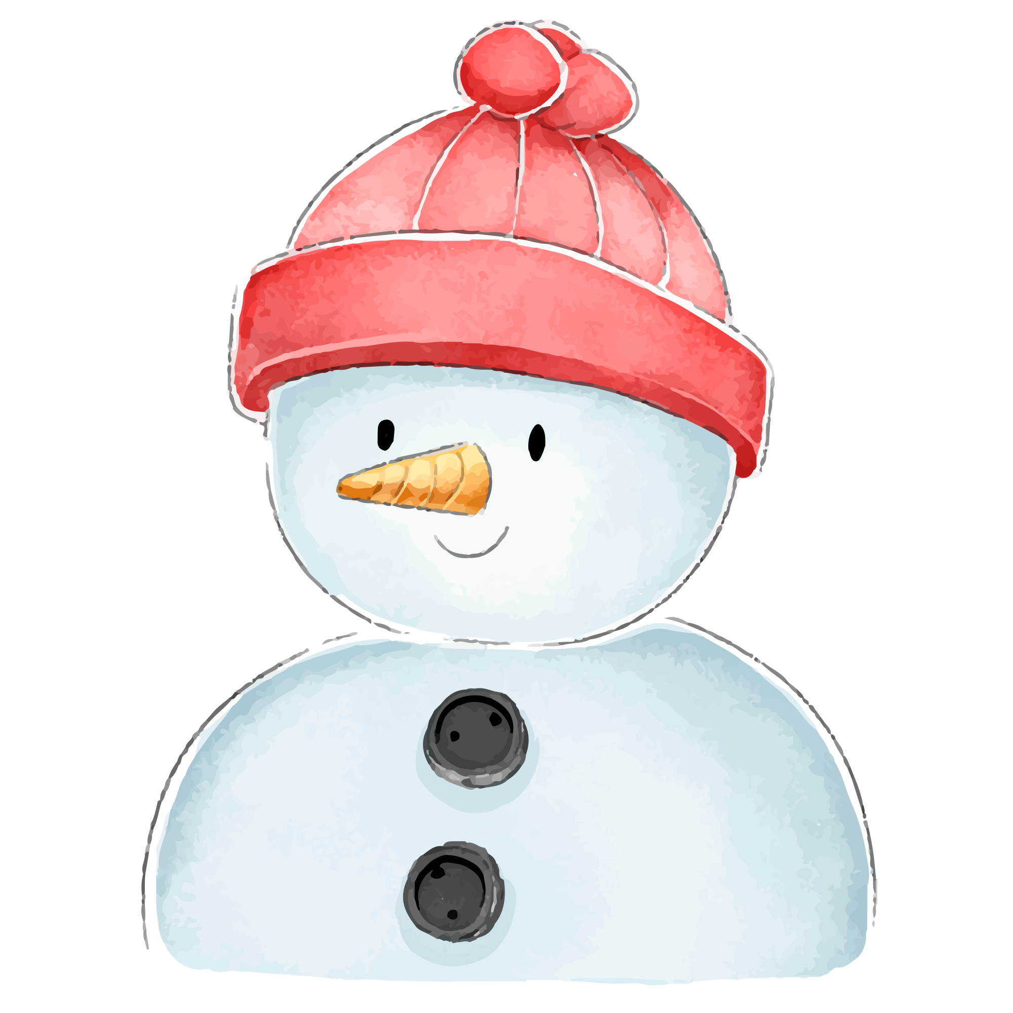 Preview for Cartoon-snowman-illustration-christmas-sticker-1349f