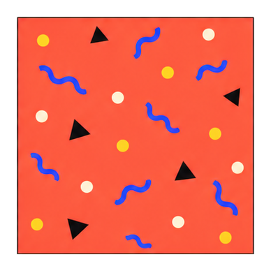 Preview for Memphis Confetti Square Sticker