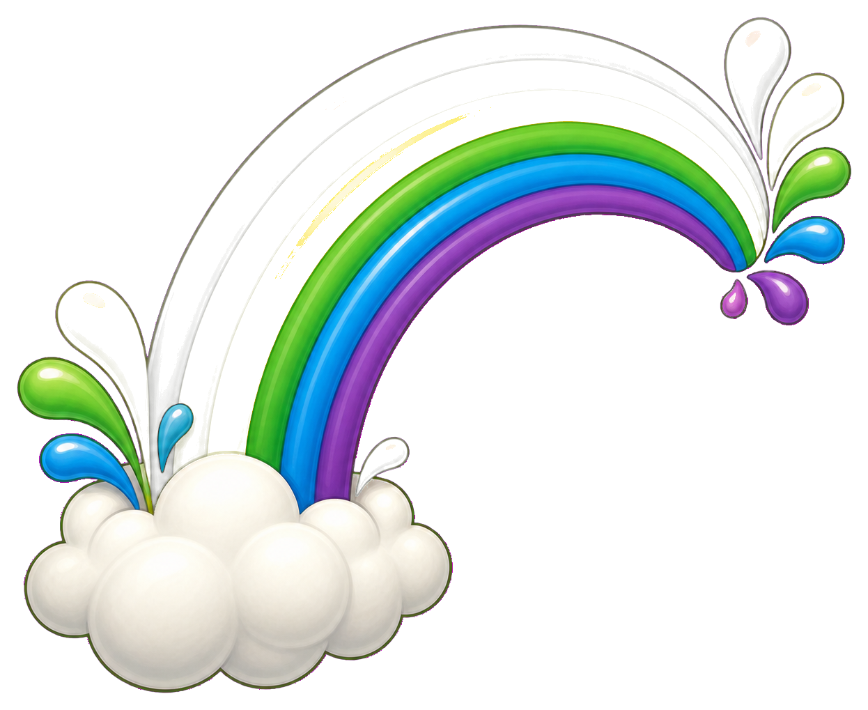 Preview for Rainbow Cloud Splash Sticker