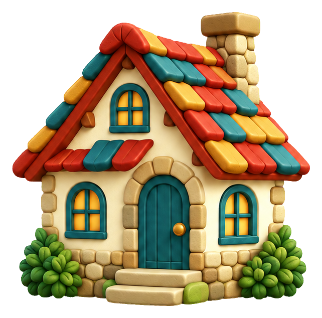 Preview for 3d Cozy Cottages Patchwork Roof Cottage
