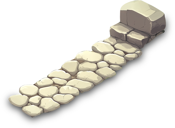 Preview for Stone-pathway-illustration-hardscape-sticker-a971d