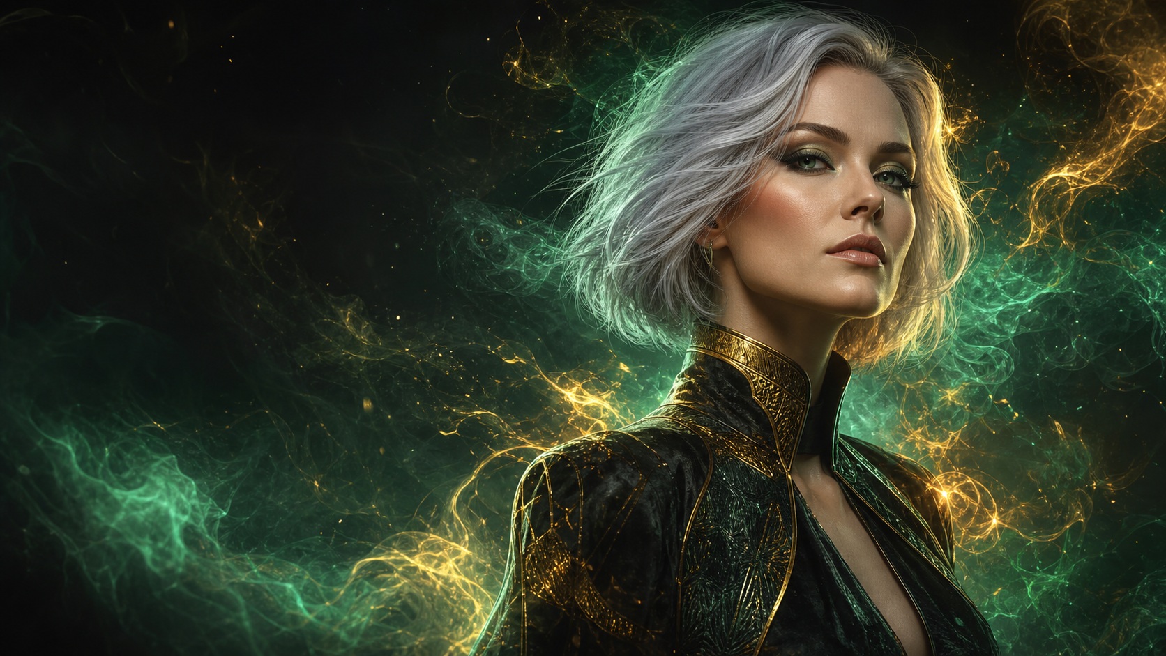 Preview for Emerald Silver Portrait Background