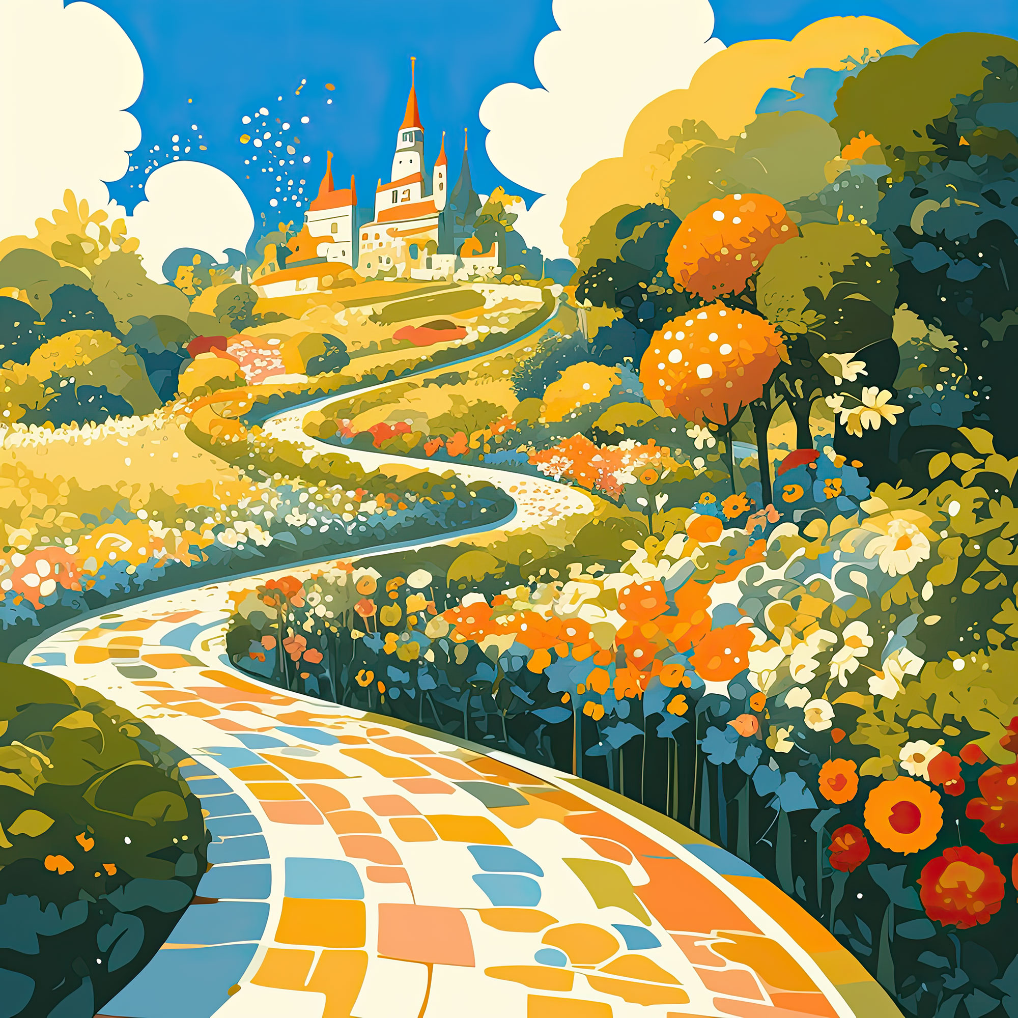 Preview for Fantasy-castle-pathway-whimsical-backdrop-background-bc89a