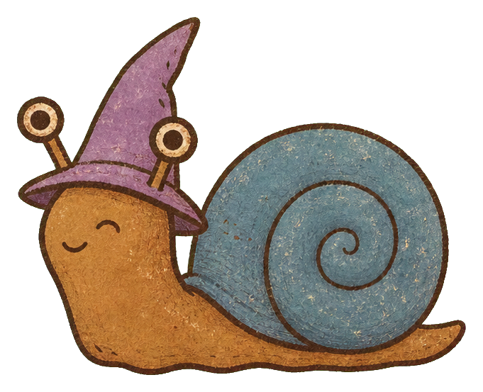 Preview for Halloween Snail Sticker With Lilac Witch Hat