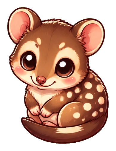 Preview for Peach Spot Quoll Cute Sticker Graphic