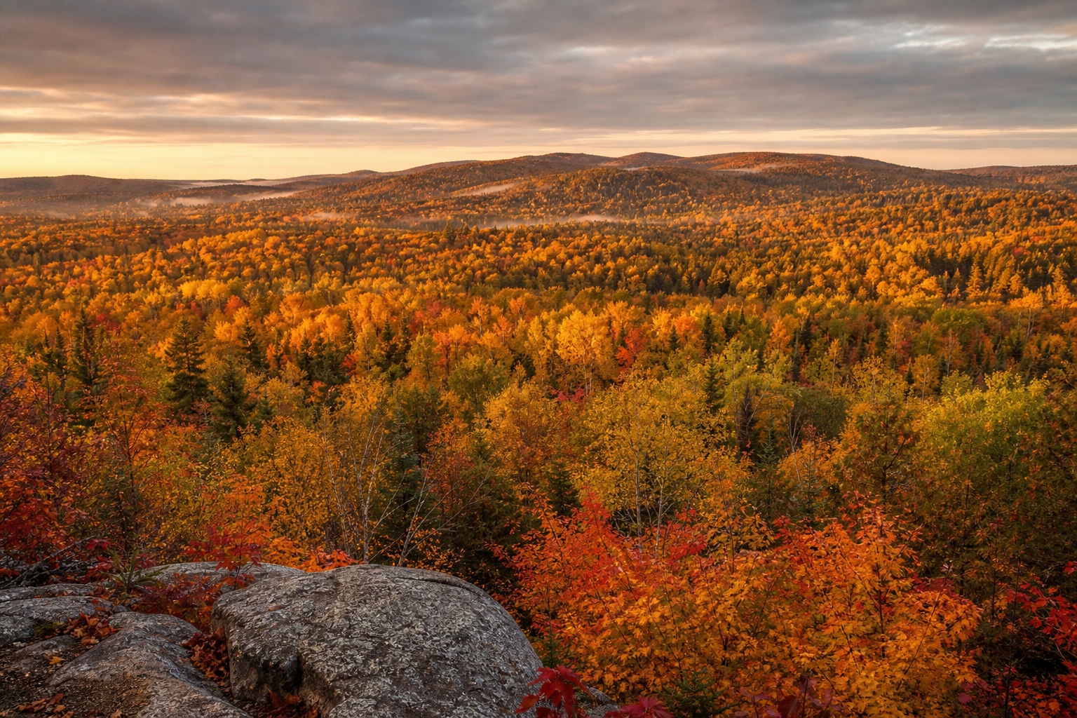 Preview for Golden Autumn Highland Landscape Background