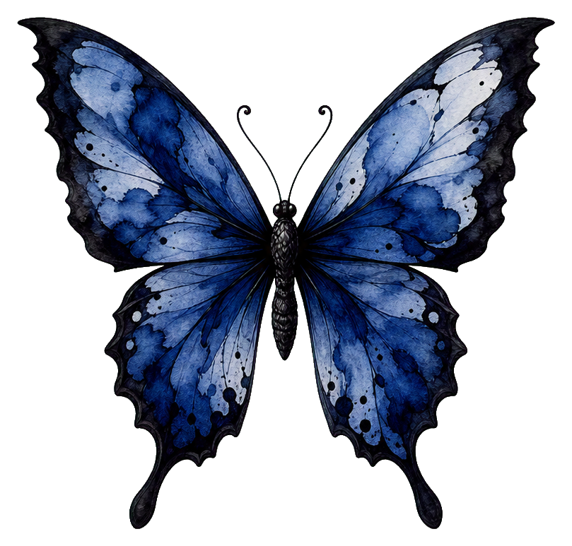 Preview for Indigo Inkwash Butterfly Sticker