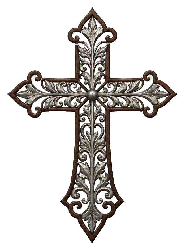 Ornamental Ethiopian tree of life cross with decorative symmetrical details