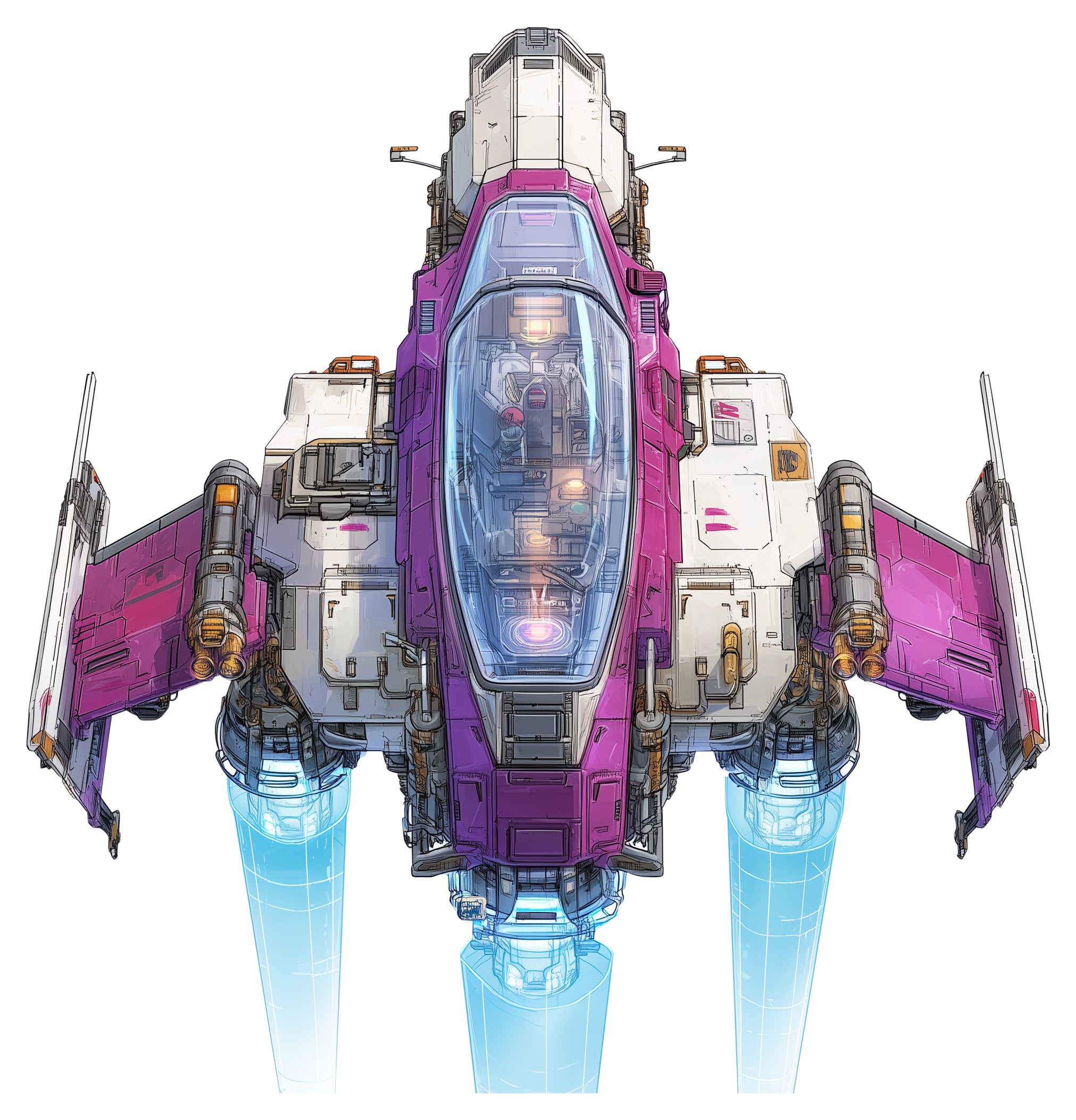 Preview for Futuristic-spaceship-design-sticker-512f6