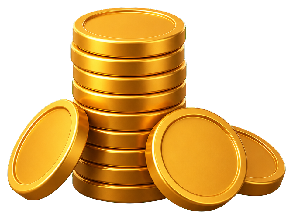 Preview for Coin Stack No Marks Sticker