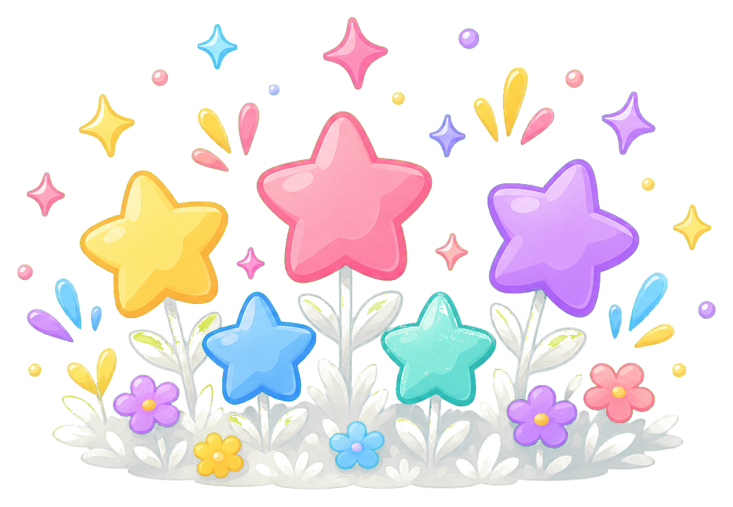 Preview for Pastel Star Garden Sticker