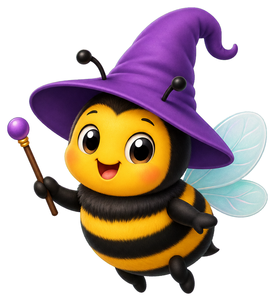 Preview for Bee Wizard Sticker For Creative Designs