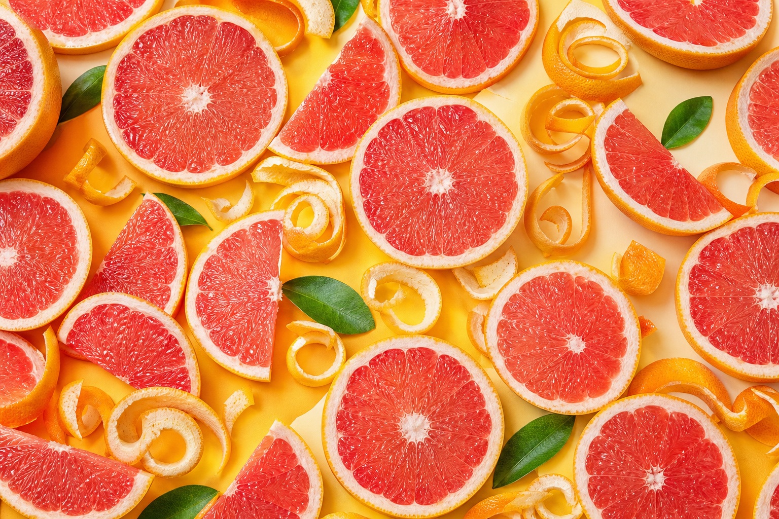 Preview for Citrus Slice Flatlay Background