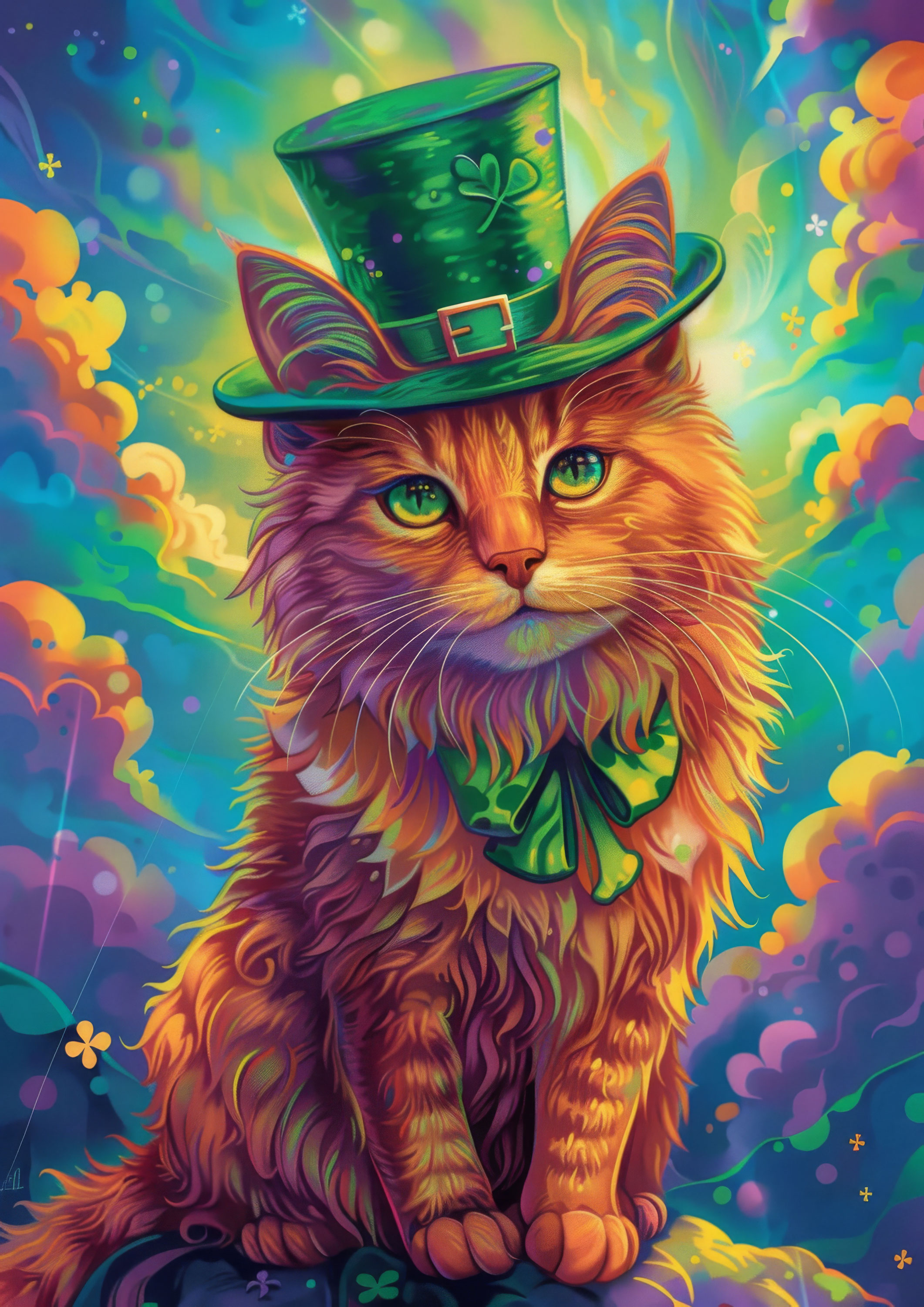 Preview for Lucky-leprechaun-cat-art-st-patricks-background-03a48