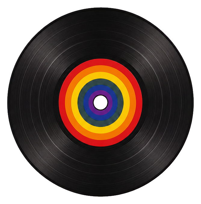 Preview for Rainbow Vinyl Record Sticker