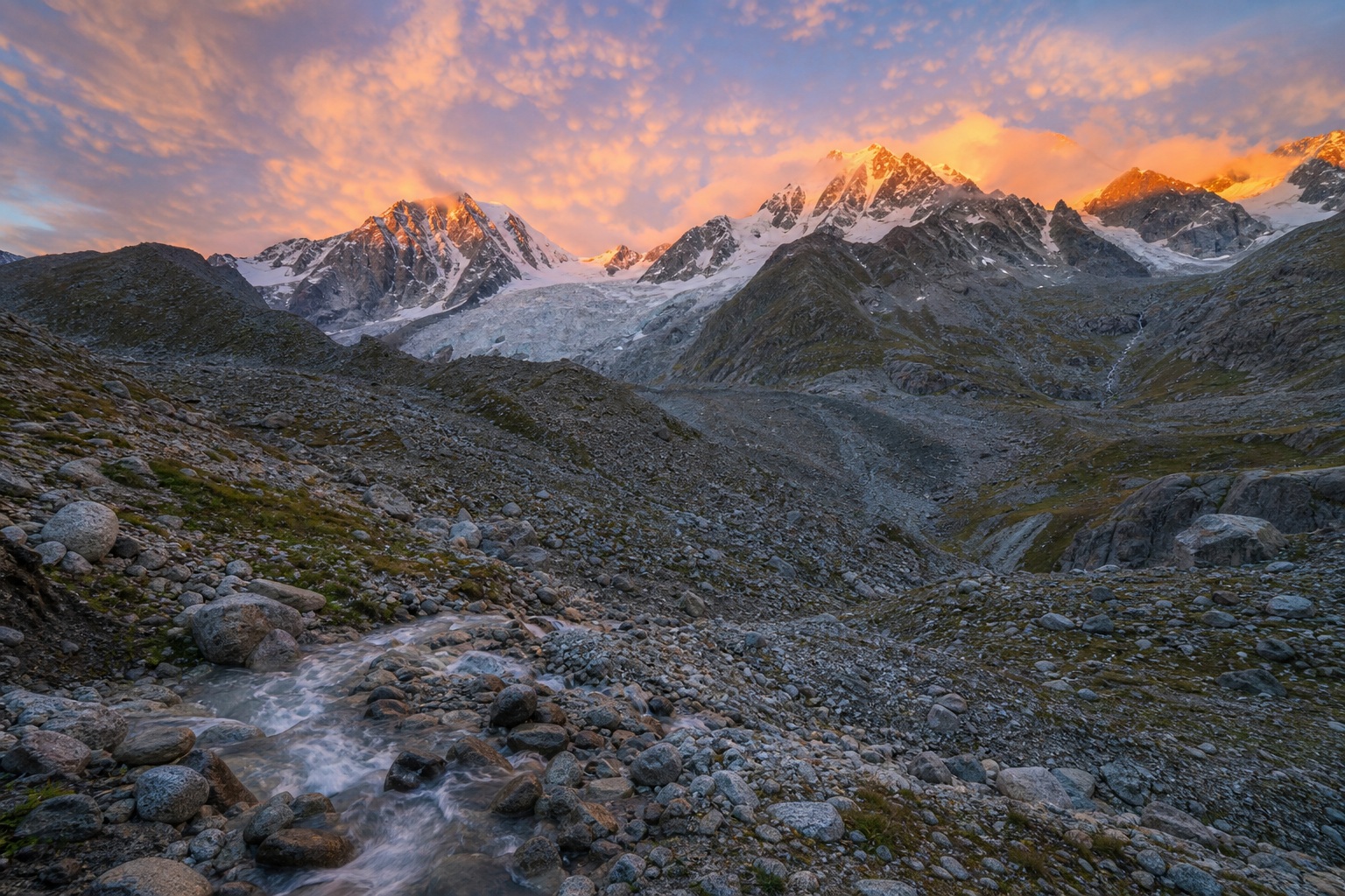 Preview for Glacier Moraine Dawn Background