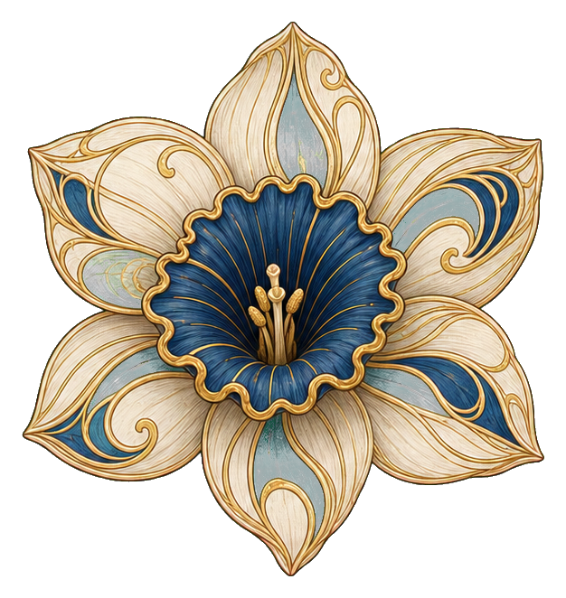 Preview for Art Nouveau Daffodil Sticker