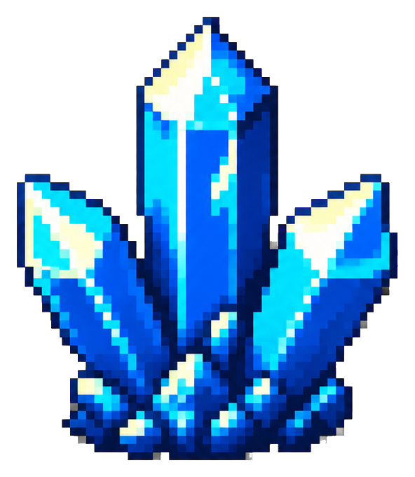 Preview for Electric Crystal Cluster Pixel Sticker