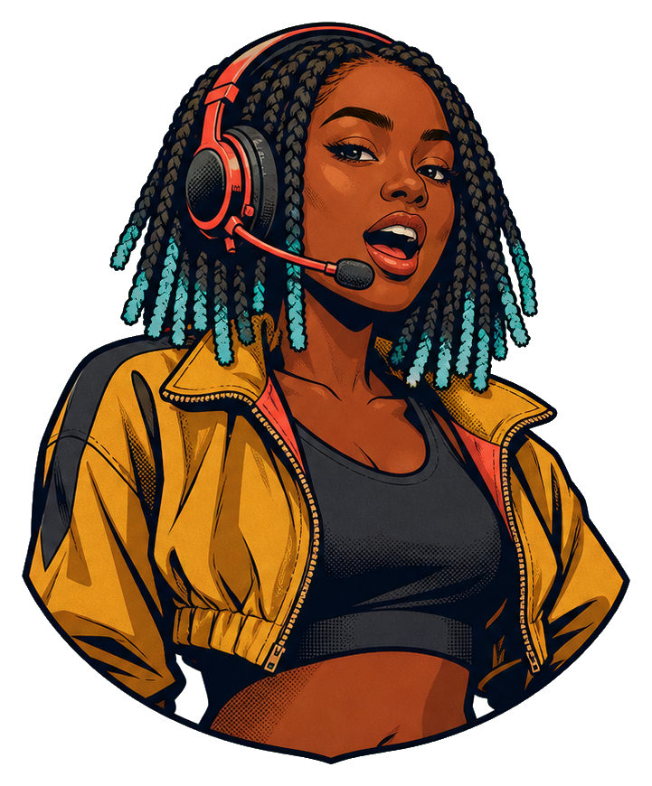 Preview for Cyan Braids Headset Sticker